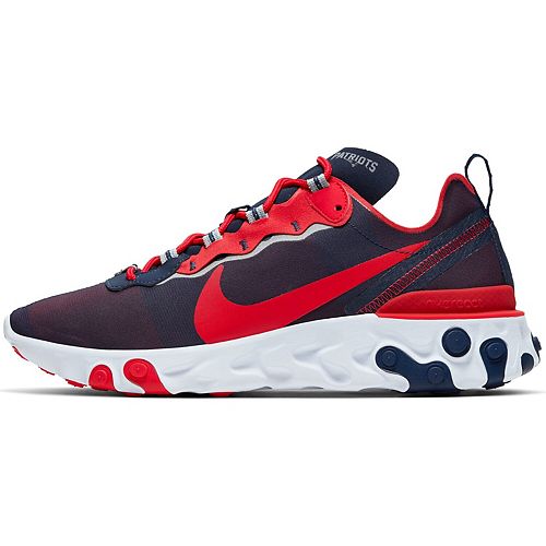 Men s Nike  Navy New England  Patriots React Element 55 Shoes 