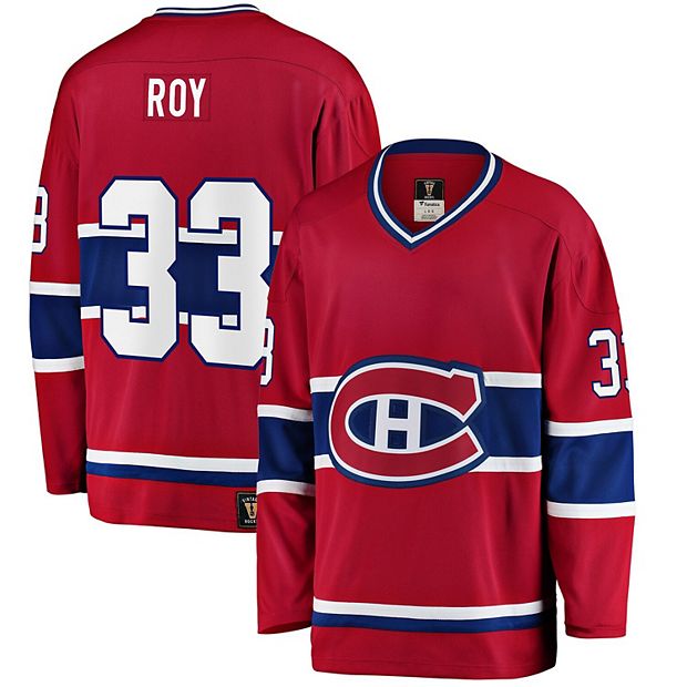 Men s Fanatics Branded Patrick Roy Red Montreal Canadiens Premier Breakaway Retired Player Jersey