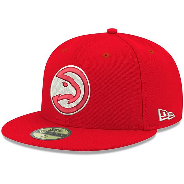 Men's New Era Red Atlanta Hawks Official Team Color 59FIFTY Fitted Hat