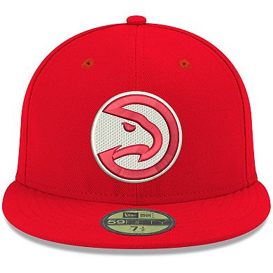 Men's New Era Red Atlanta Hawks Official Team Color 59FIFTY Fitted Hat