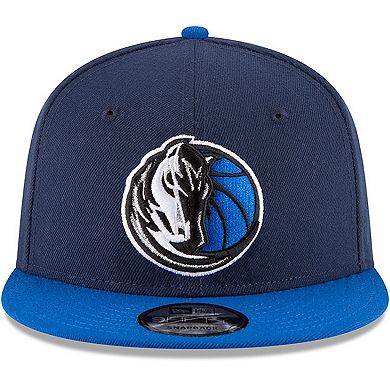 Men's New Era Navy/Blue Dallas Mavericks 2-Tone 9FIFTY Adjustable Snapback Hat