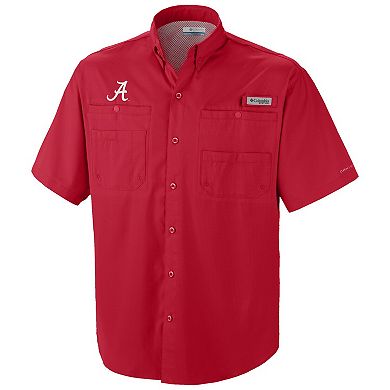 Men's Columbia Crimson Alabama Crimson Tide Big & Tall Collegiate Tamiami Button-Down Shirt