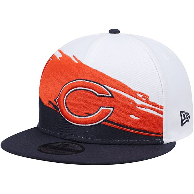 Men's Chicago Bears New Era White/Navy Retro 9FIFTY Snapback Hat