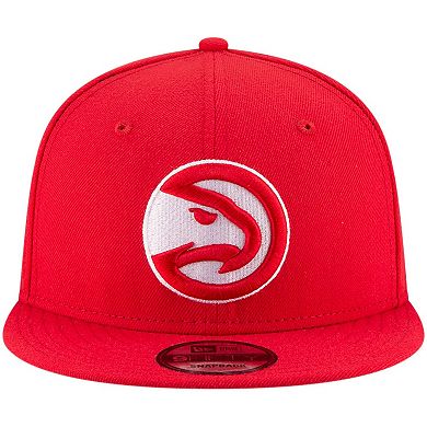 Men's New Era Red Atlanta Hawks Official Team Color 9FIFTY Snapback Hat