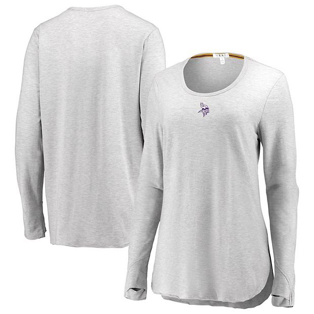 Women's WEAR by Erin Andrews Gray Minnesota Vikings Long Sleeve