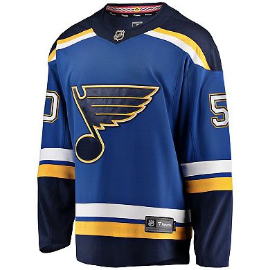 Men's Fanatics Branded Jordan Binnington Royal St. Louis Blues Home ...