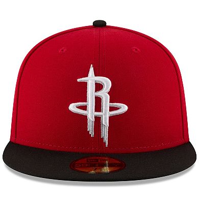 Men's New Era Red/Black Houston Rockets Official Team Color 2Tone 59FIFTY Fitted Hat