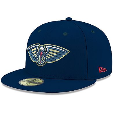 Men's New Era Navy New Orleans Pelicans Official Team Color 59FIFTY Fitted Hat