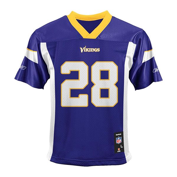 Reebok Adrian Peterson Jersey Adult Large Purple Minnesota Vikings #28 NFL