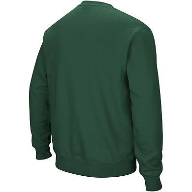 Men's Colosseum Green Colorado State Rams Arch & Logo Crew Neck Sweatshirt