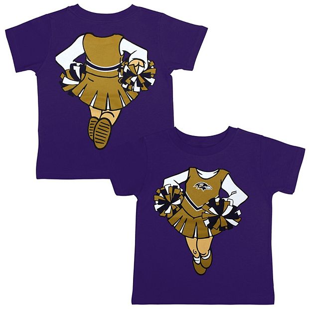 NFL Team Apparel Toddler Baltimore Ravens Cheerleader Purple T