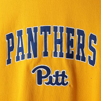 Men's Colosseum Gold Pitt Panthers Arch & Logo Sweatshirt