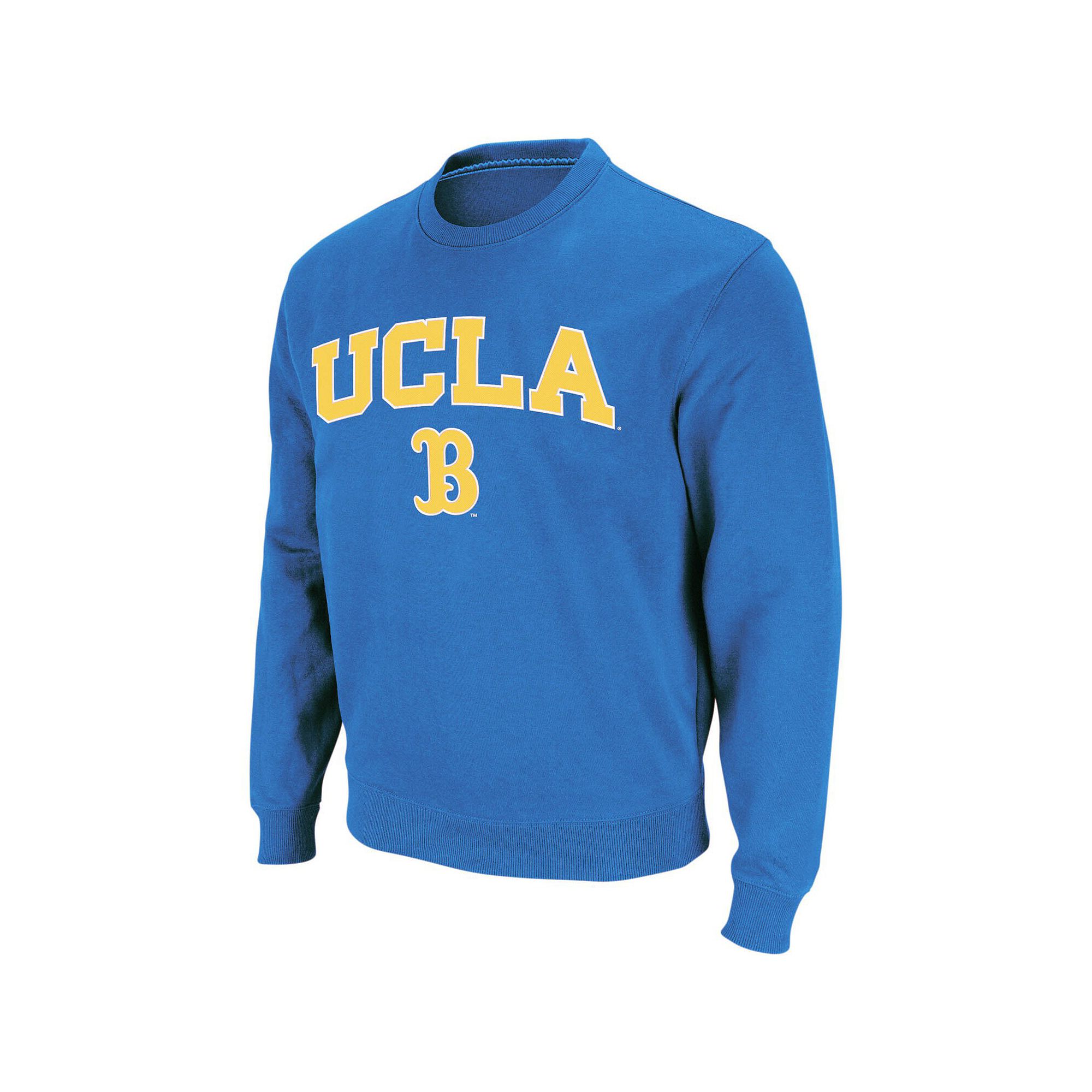 Mens Colosseum Blue UCLA Bruins Arch & Logo Crew Neck Sweatshirt, Size: 3X