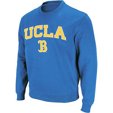 Men's Colosseum Blue UCLA Bruins Arch & Logo Crew Neck Sweatshirt