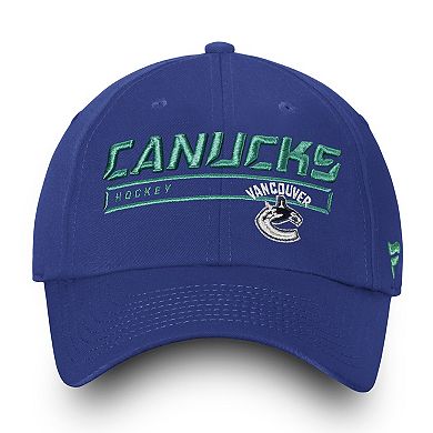Men's Fanatics Branded Blue Vancouver Canucks Team Authentic Pro Rinkside Fundamental Adjustable Hat