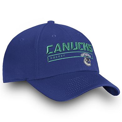 Men's Fanatics Branded Blue Vancouver Canucks Team Authentic Pro Rinkside Fundamental Adjustable Hat