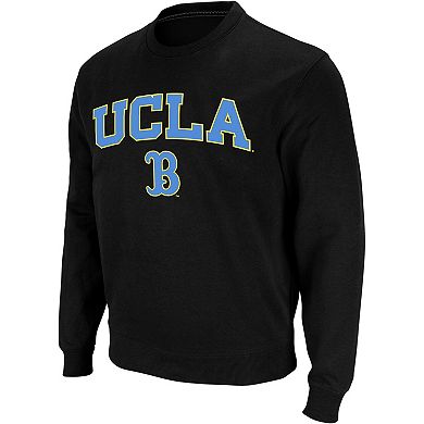 Men's Colosseum Black UCLA Bruins Arch & Logo Crew Neck Sweatshirt