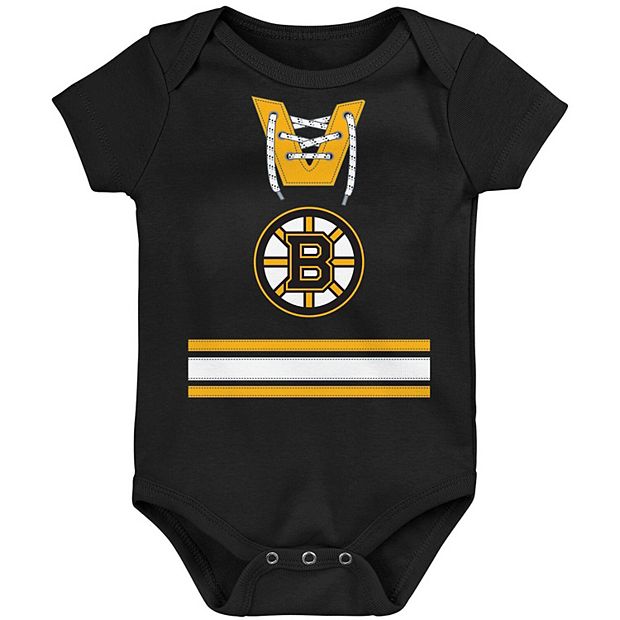 Newborn & Infant Black Boston Bruins Jersey Bodysuit