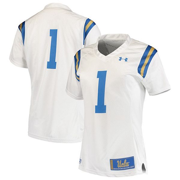 Boxercraft UCLA Football Jersey Ladies Crop Tee Blue