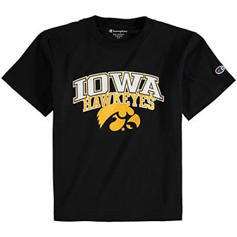 Youth Champion Black Iowa Hawkeyes Jersey T-Shirt