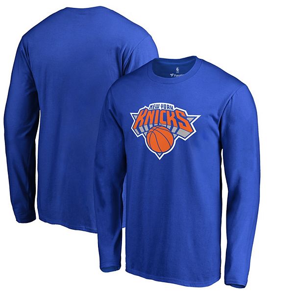 Men's Royal New York Knicks Primary Logo Long Sleeve T-Shirt