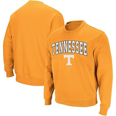 Men s Colosseum Tennessee Orange Tennessee Volunteers Arch Logo Crew Neck Sweatshirt