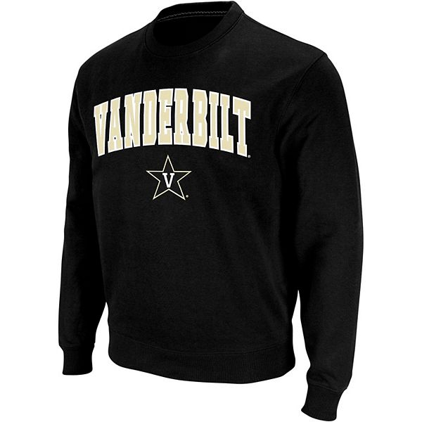 Colosseum Men's Black Louisville Cardinals Arch Logo Crew Neck Sweatshirt - Black