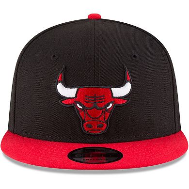 Men's New Era Black/Red Chicago Bulls Two-Tone 9FIFTY Adjustable Hat