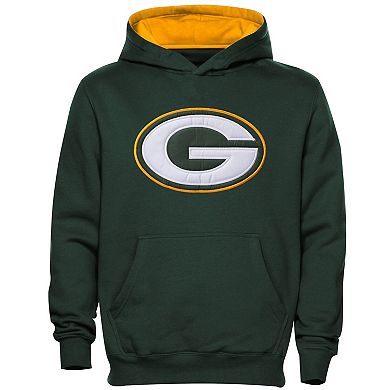 Green Bay Packers Preschool Fan Gear Primary Logo Pullover Hoodie - Green