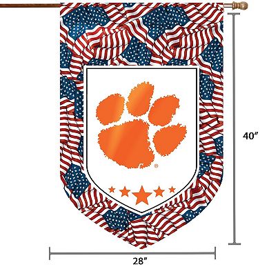 Clemson Tigers Patriotic House Flag