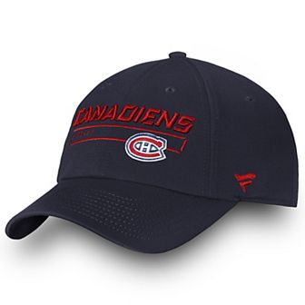 Men's Fanatics Branded Navy Montreal Canadiens Team Authentic Pro Rinkside Fundamental Adjustable Hat