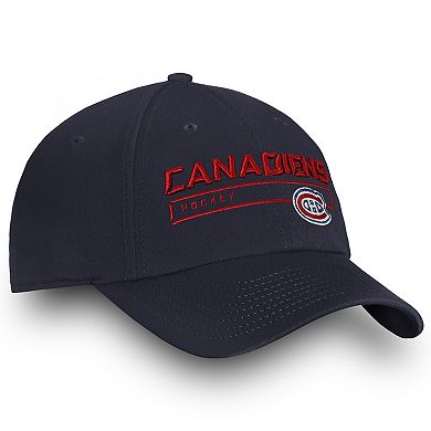Men's Fanatics Branded Navy Montreal Canadiens Team Authentic Pro Rinkside Fundamental Adjustable Hat