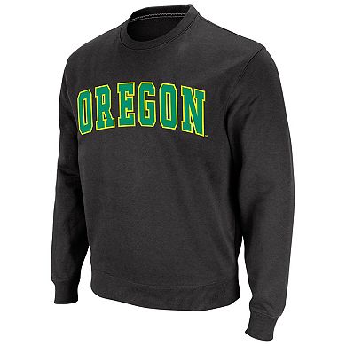 Men's Colosseum Charcoal Oregon Ducks Arch & Logo Sweatshirt