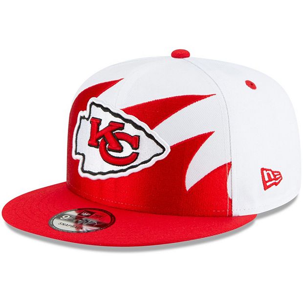 Men's New Era White/Red Kansas City Chiefs Vintage Sharktooth 9FIFTY  Adjustable Hat