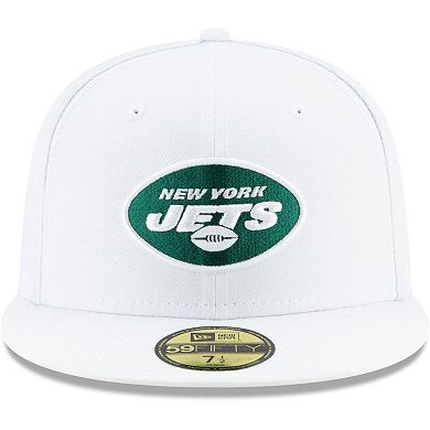 Men's New Era White New York Jets Omaha 59FIFTY Fitted Hat