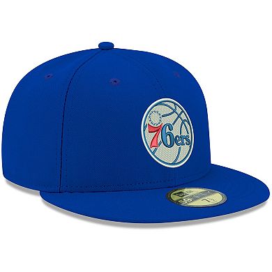 Men's New Era Royal Philadelphia 76ers Official Team Color 59FIFTY ...