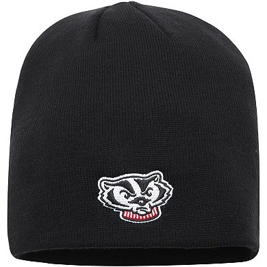 Men's Top of the World Black Wisconsin Badgers EZDOZIT Knit Beanie