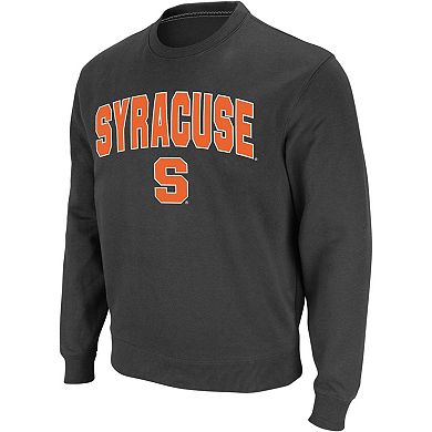 Men's Colosseum Charcoal Syracuse Orange Arch & Logo Crew Neck Sweatshirt