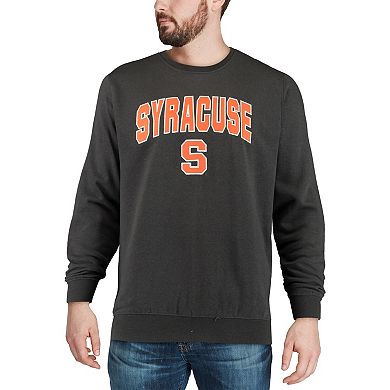 Men's Colosseum Charcoal Syracuse Orange Arch & Logo Crew Neck Sweatshirt