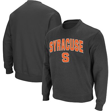 Men's Colosseum Charcoal Syracuse Orange Arch & Logo Crew Neck Sweatshirt