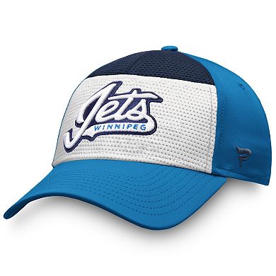 Men's Fanatics Branded White/Blue Winnipeg Jets Breakaway Alternate Jersey Flex Hat
