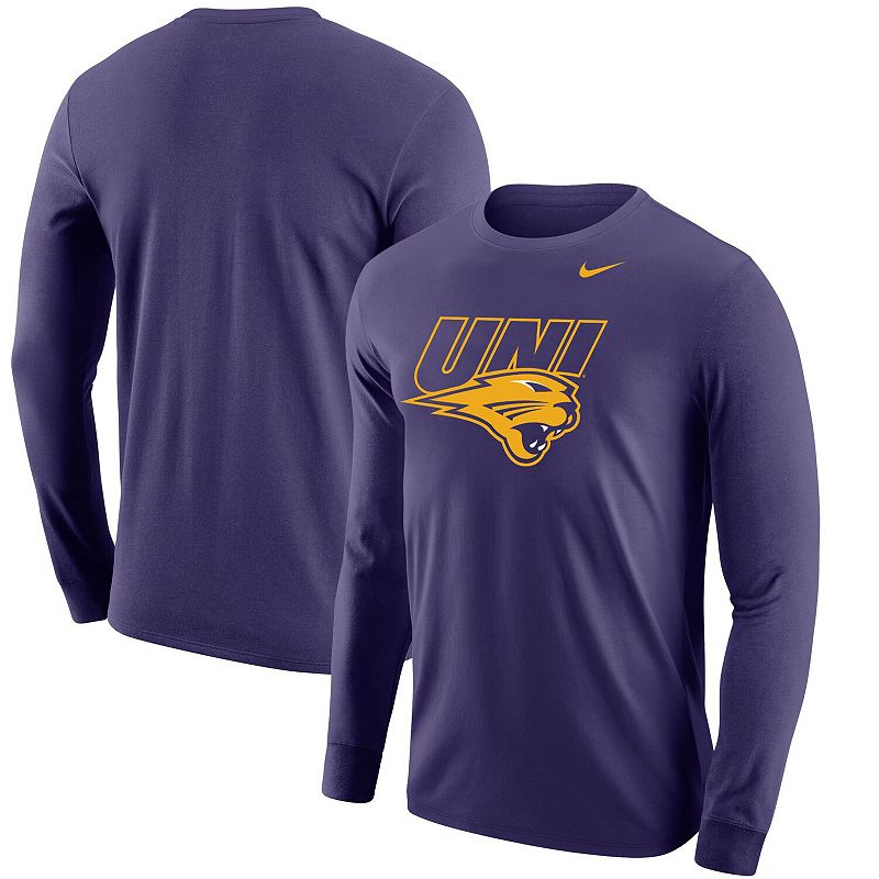 Mens Nike Purple Northern Iowa Panthers Big Logo Performance Long Sleeve T