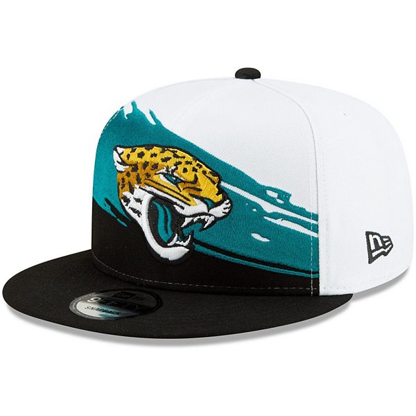 Men's New Era White/Black Jacksonville Jaguars Retro 9FIFTY Snapback Hat