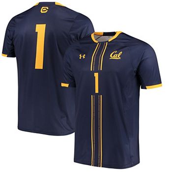 Men's Under Armour #1 Navy Cal Bears Replica Performance Soccer Jersey