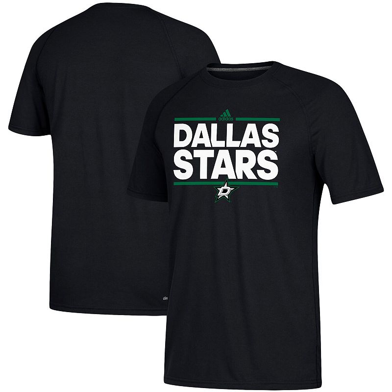 UPC 190312569217 product image for Men's adidas Black Dallas Stars Dassler climalite Performance Raglan T-Shirt, Si | upcitemdb.com