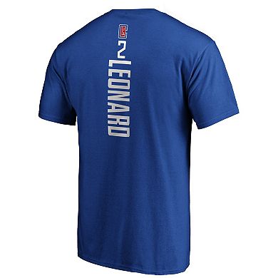 Men's Fanatics Branded Kawhi Leonard Blue LA Clippers Playmaker Name & Number T-Shirt