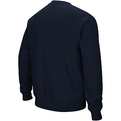 Men's Colosseum Navy Navy Midshipmen Arch & Logo Crew Neck Sweatshirt