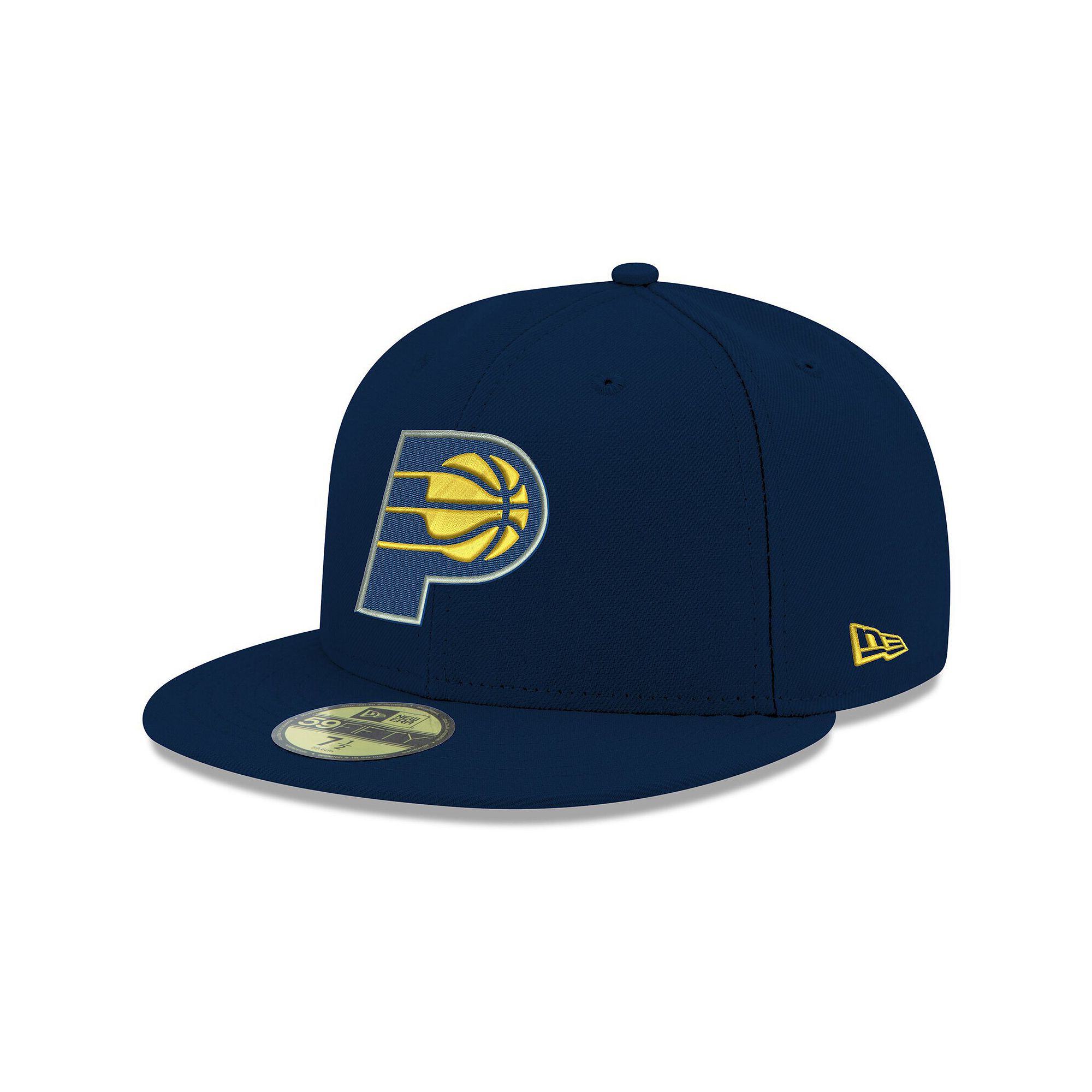 Mens New Era Navy Indiana Pacers Official Team Color 59FIFTY Fitted Hat, S