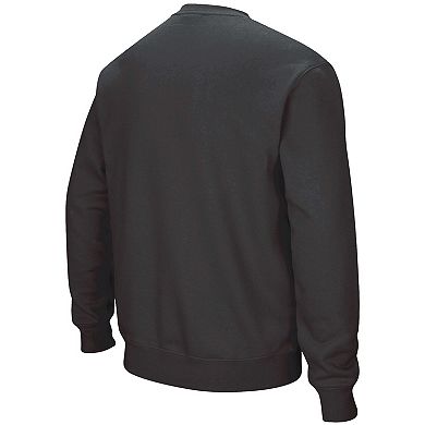 Men's Colosseum Charcoal Clemson Tigers Arch & Logo Crew Neck Sweatshirt
