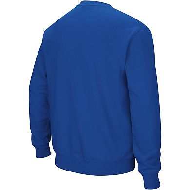 Men's Colosseum Royal Florida Gators Arch & Logo Crew Neck Sweatshirt